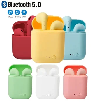 I12 Macaron Bluetooth слушалки Matte Sports Binaural Wireless I12tws Bluetooth слушалки 5.0