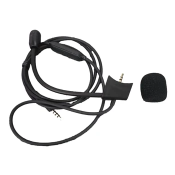 Удобен кабел за микрофон на стрелата 3.5mm до 2.5mm кабел за слушалки QC45 кабел за слушалки с контрол на звука за игри, бизнес